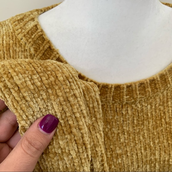 Jones New York Chenille Yellow Mustard Sweater - Picture 3 of 7